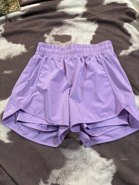 Avia Women's Lavender Athletic Layered Running Shorts Sz XS